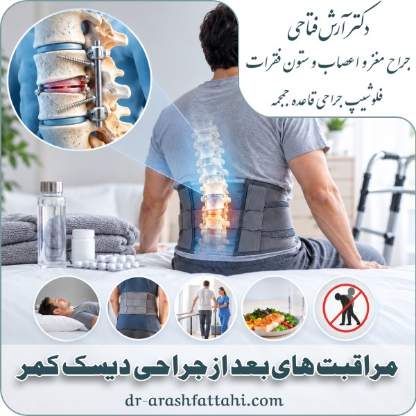 مراقبت های بعد از جراحی دیسک کمر؛ راهنمای کامل دوره نقاهت عمل دیسک کمر
